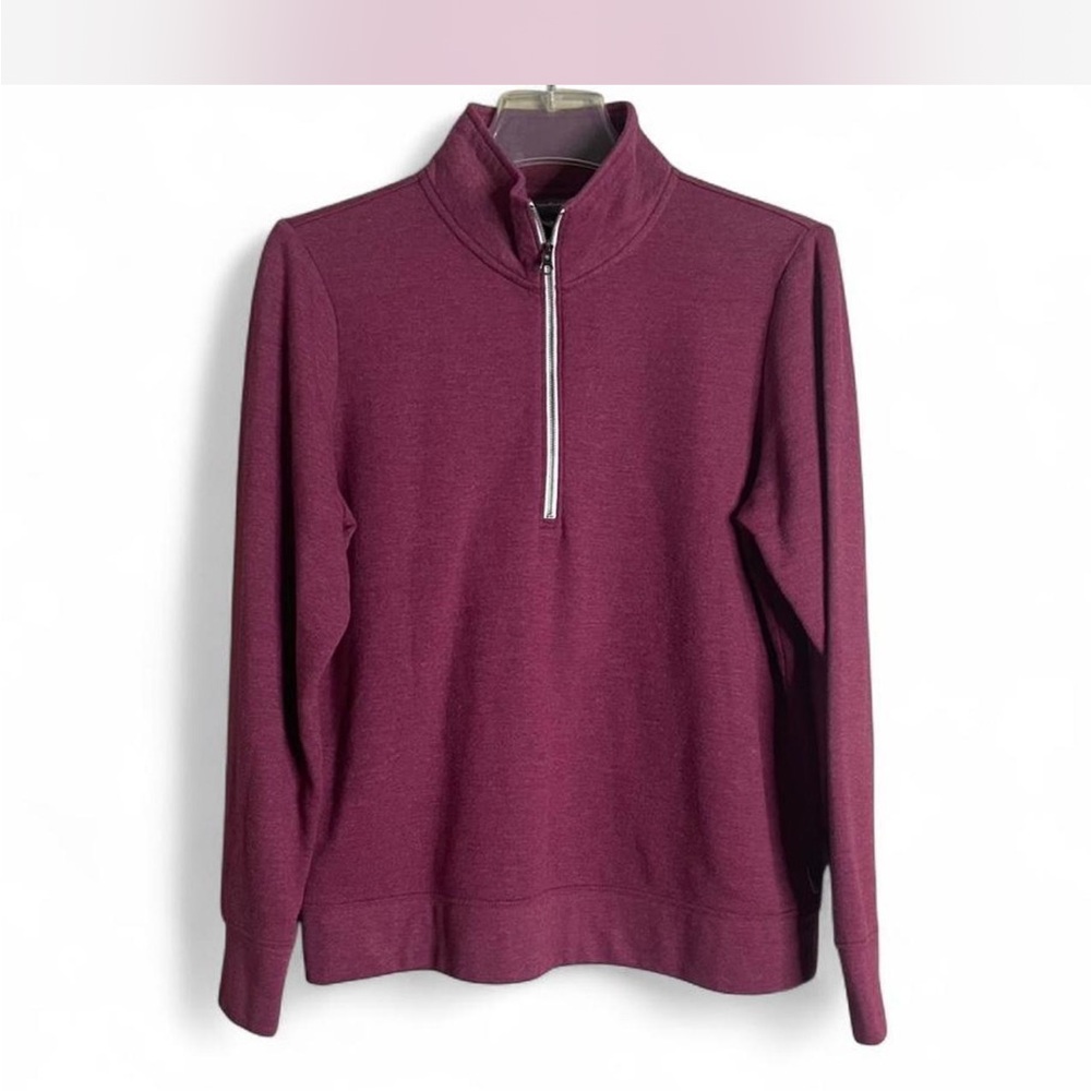 Eddie Bauer Women’s Burgundy Camp Fleece Quarter-Zip Size M
